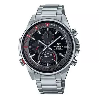 Часы Men's CASIO Business Casual Stainless Steel Watch Mens Black Analog, черный