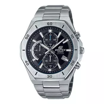 Часы Men's CASIO EDIFICE 100 Meter Waterproof Watch Stainless Steel Strap Mens Silver Analog, цвет silver