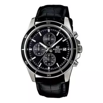 Часы Men's CASIO EDIFICE Series Minimalistic Casual Watch Business Mens Black Analog, черный