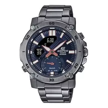 Часы Men's CASIO Edifice Series Sports Stainless Steel Strap Business Mens Gray Analog, серый