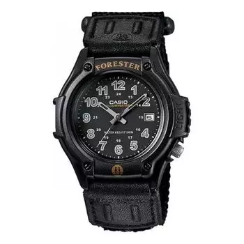 Часы Men's CASIO forester Series Retro Fashion Stylish Classic Pointers Series Waterproof Quartz Watch Mens Black Analog, черный