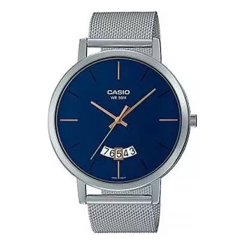 Часы Men's CASIO Metallic WR50M waterproof Watch Mens Blue Analog, синий