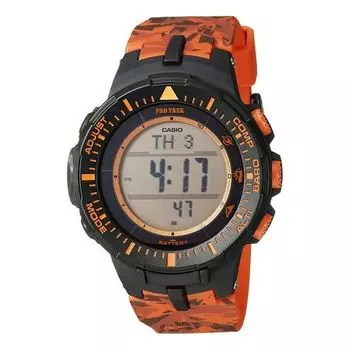 Часы Men's CASIO PRO TREK Watch Mens Orange Digital, оранжевый