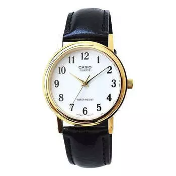 Часы Men's CASIO Quartz Watch Cortex Strap White Dial Waterproof mtp-1095q-7b Mens, белый