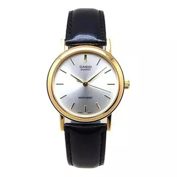Часы Men's CASIO Standard Series Black Waterproof Quartz 33.5mm Leather Strap Watch Mens, черный