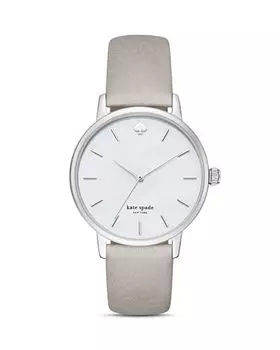 Часы Metro с кожаным ремешком, 34 мм kate spade new york, цвет Mother Of Pearl