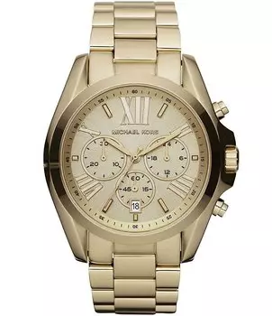 Часы Michael Kors Bradshaw из нержавеющей стали с 3 стрелками золотистого цвета, золотой