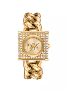 Часы Michael Kors Mini Lock Pav Gold-Tone Chain, золотой