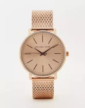 Часы Michael Kors MK4340 Pyper с сетчатым ремешком из розового золота