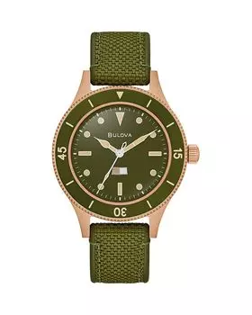 Часы Mil-Ships Bronze, 41 мм Bulova, зеленый