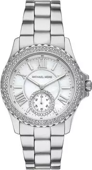 Часы MK7403 - Everest Three-Hand Stainless Steel Watch Michael Kors, цвет Silver