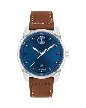 Часы Movado Bold Verso из нержавеющей стали, 42 мм, синий