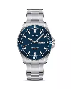 Часы Мультифорт, 42 мм MIDO, цвет Silver