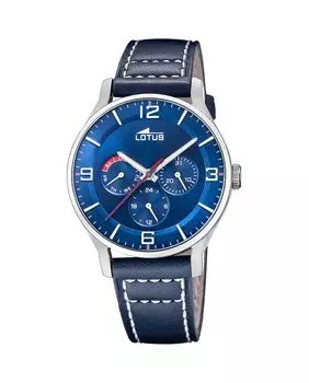 Часы мужские 18832/2 Многофункциональные синие кожаные LOTUS, синий