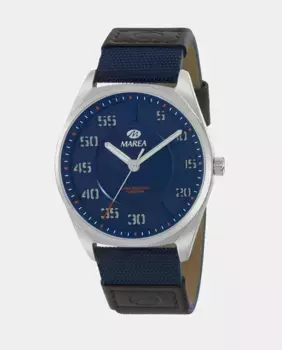 Часы мужские B54240/2 синие кожаные Marea