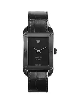Часы N.003 из нержавеющей стали с ремешком из кожи аллигатора Tom Ford, черный