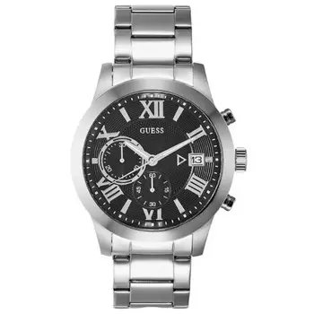 Часы наручные Guess с хронографом, серебристый