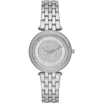 Часы наручные Michael Kors Mini Darci Pav Silver-Tone, серебристый