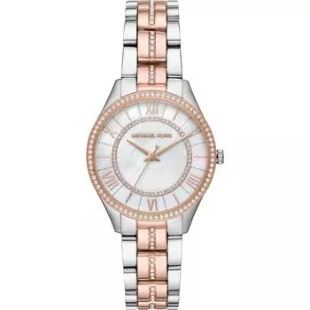 Часы наручные Michael Kors Mini Lauryn Pav Two-Tone, серебристый/розовый