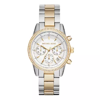 Часы наручные Michael Kors Ritz с хронографом, золотой / серебристый