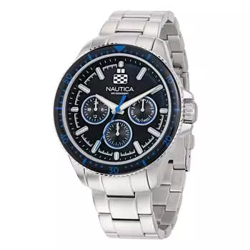 Часы Nautica Nct Windrose из нержавеющей стали с тремя стрелками