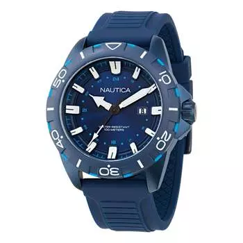 Часы Nautica Nsr Silicone с тремя стрелками, цвет ice blue