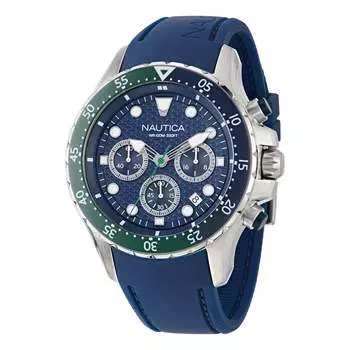 Часы Nautica Nst Chronograph из силикона, цвет ice blue