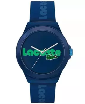 Часы Neocroc унисекс с синим кварцевым силиконовым ремешком, 42 мм Lacoste, синий