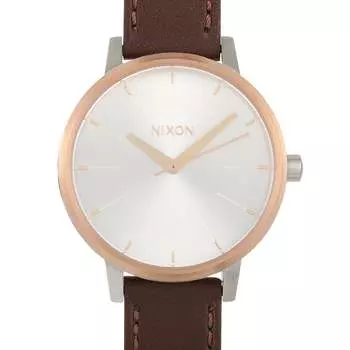 Часы Nixon Kensington Leather 37 мм из нержавеющей стали цвета розового золота A108 2632