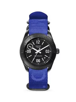 Часы Ocean Plastics Sport с ремешком из нержавеющей стали Tom Ford, черный