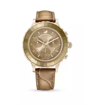Часы Octea Lux Chrono в коричневом цвете Swarovski, коричневый
