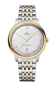 Часы Omega De ville prestige coaxial master chronometer с желтым золотом 40 мм