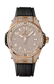 Часы one click king gold full pave' Hublot