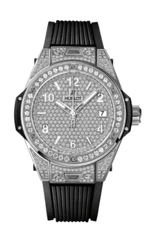 Часы one click steel full pave' Hublot