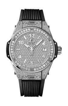 Часы one click steel full pave' Hublot