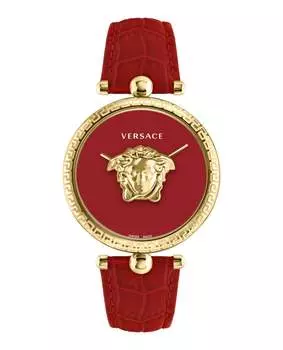 Часы Palazzo Empire Strap Versace, красный/золотой/красный