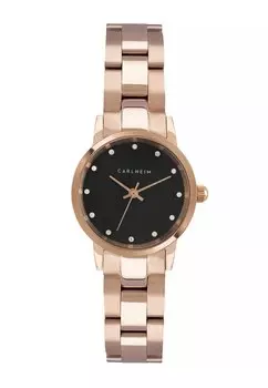 Часы PETIT ROUND ANNA Carlheim, цвет rose gold/black
