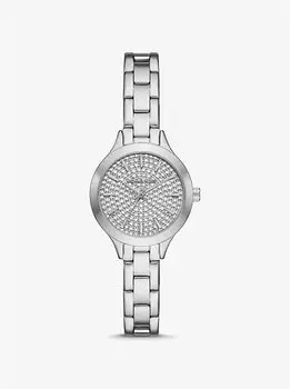 Часы Petite aspyn с паве серебристого цвета Michael Kors, серебряный