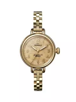 Часы Petoskey Goldtone с браслетом из нержавеющей стали Shinola