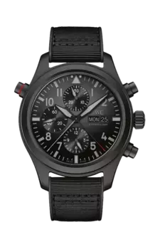 Часы pilot’s watch double chronograph top gun ceratanium Iwc Schaffhausen
