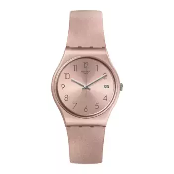 Часы Pinkbaya с розовым силиконовым ремешком Swatch, розовый