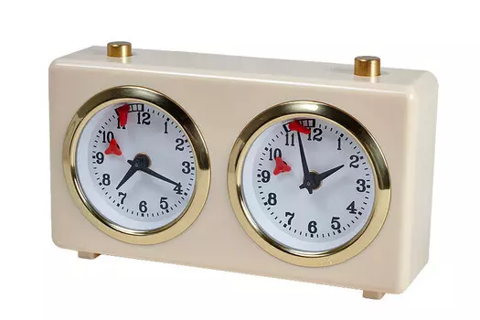 Часы пластиковые CLASSIC, маленькие, кремовые. Sunrise Chess & Games