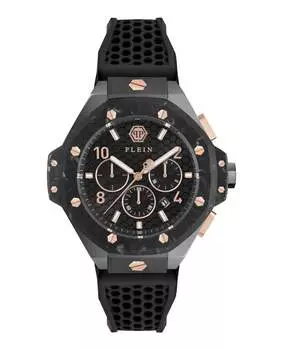 Часы Plein Chrono Royal из силикона PHILIPP PLEIN, черный/черный/черный