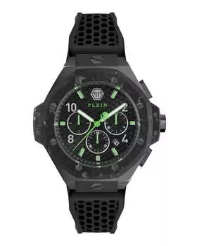 Часы Plein Chrono Royal из силикона PHILIPP PLEIN, черный/черный/черный