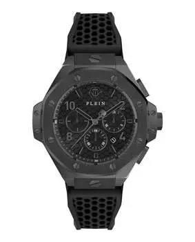 Часы Plein Chrono Royal из силикона PHILIPP PLEIN, черный/черный/черный