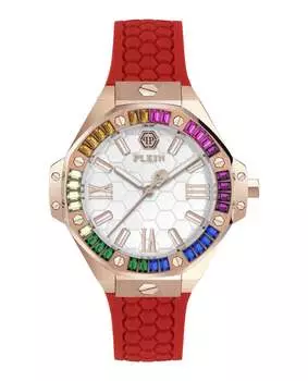 Часы Plein Lady Royal Crystal PHILIPP PLEIN, красный/розово-золотой/серебряный