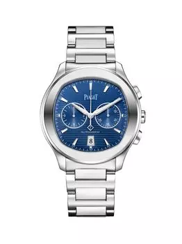 Часы Polo S с хронографом из нержавеющей стали Piaget, синий