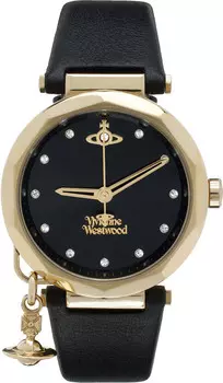 Часы Poplar черного и золотого цвета Vivienne Westwood