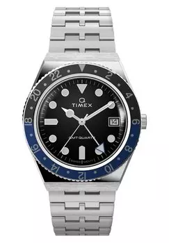 Часы Q TIMEX GMT, цвет silver-coloured