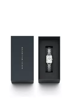 Часы Quadro Roman Numerals 5-Link Daniel Wellington, серебристого цвета